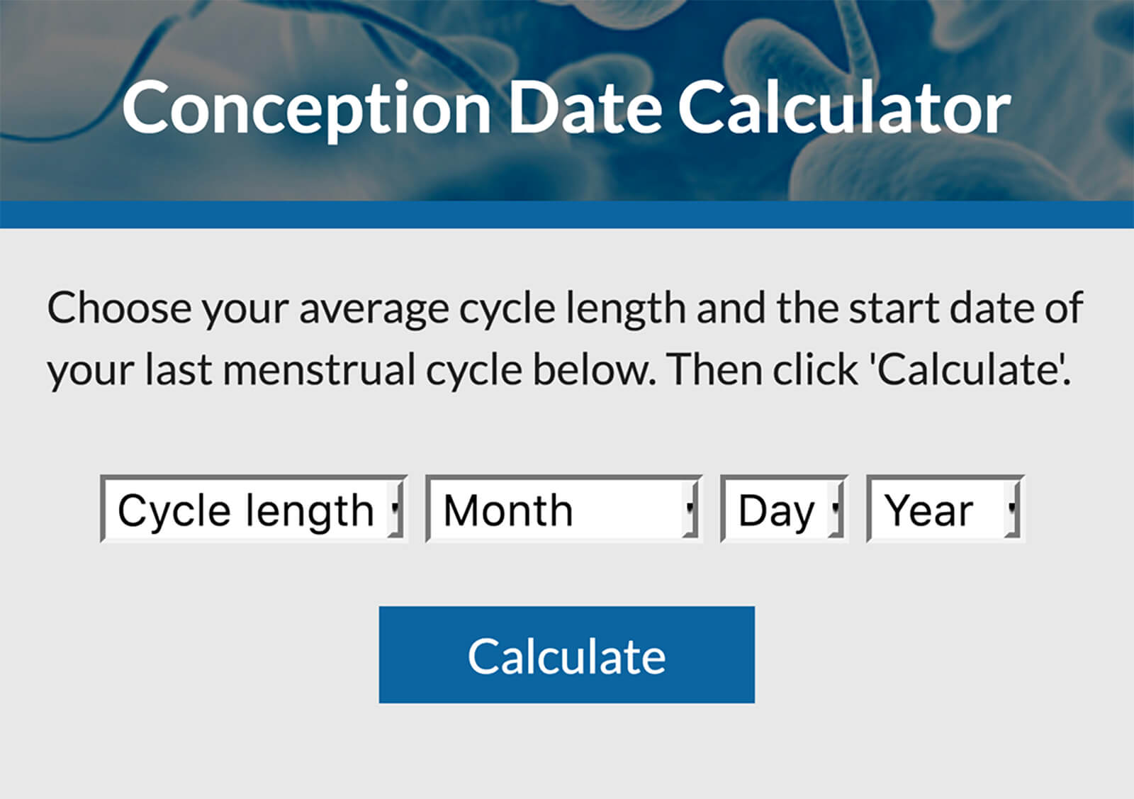 Conception Calculator - Calculatorall.com.